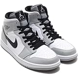 [ナイキ] エア ジョーダン 1 ミッド AIR JORDAN 1 MID ライトスモークグレー/ホワイト/ブラック 554724-092 ナイキジャパン正規品 26.0cm