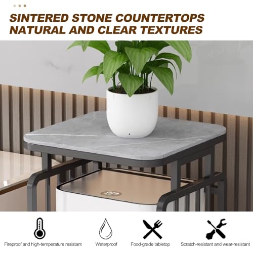 Robot vacuum stand cabinet wheels for mobility