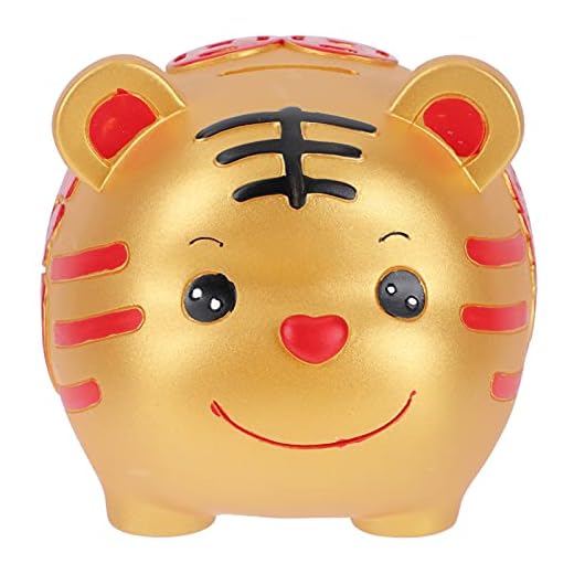 Cabilock Tiger Formad Mynt Bank Förtjusande Tecknad Pengar Box Pengar Bank Mynt Lagring Bankan