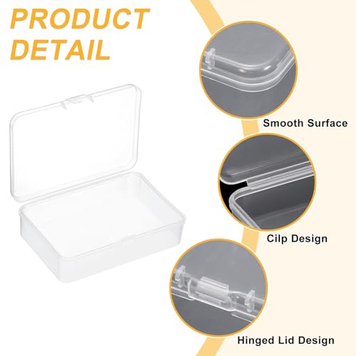 Boîtes en plastique transparent avec couvercle lot de 24 mini rectangles - 4