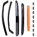 4 PCS Car Window Rain Guards Front Rear Window Deflectors in-Channel Window Visors for Toyota‌ Tacoma Crew Cab 2024-2026