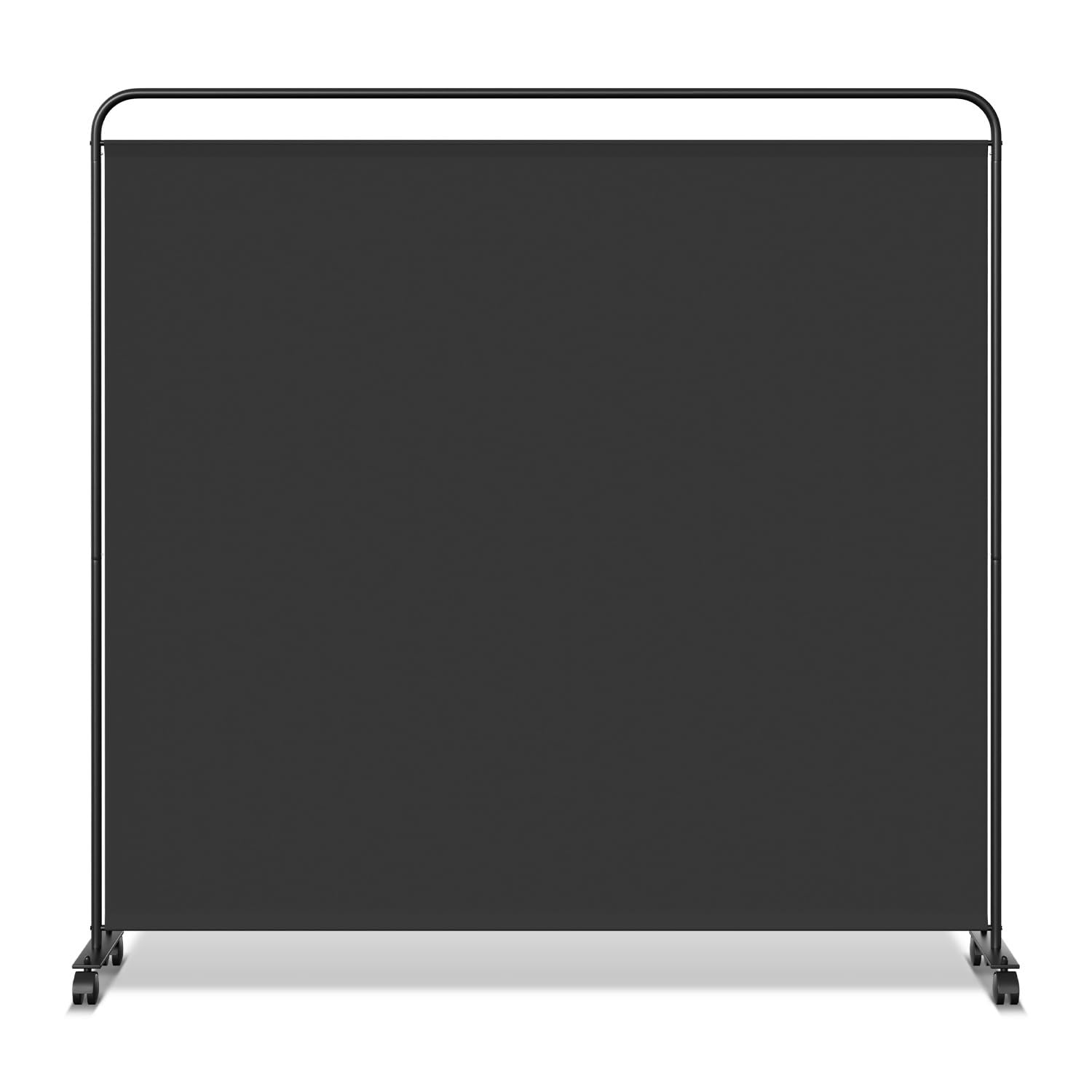 Paravent sur roulettes - 1 pièce - Pliable et autonome - Sur roulettes - Brise-vue - Pour jardin, bureau, terrasse - 185 x 180 x 30 cm - Anthracite