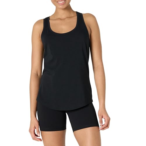 Amazon Essentials Women's Active Soft Cotton Scoop Neck Racerback Relaxed Fit Lightweight Yoga Tank