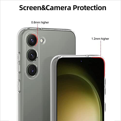 Image of NISHTECH for Samsung Galaxy S23 5G (2023) Premium Transparent Hybrid Soft Slim Dust Proof Back Case Cover with Camera Protection