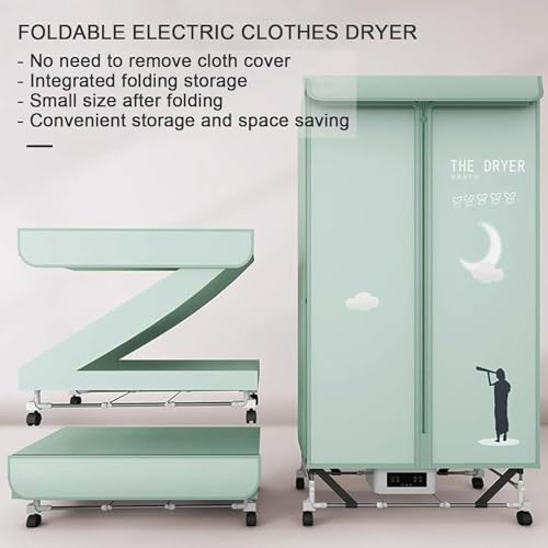 Elektryczna suszarka do ubrań 1800 W szybkoschnąca pranie wewnętrzne z timerem składany 2-poziomowy stojak do dużych obciążeń