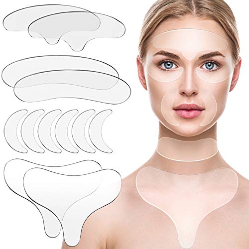 SATINIOR 12 Pcs Reusable Silicone Wrinkle Patches