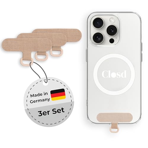 Soporte para cadenas de teléfono móvil anticaídas conector seguro para fundas beige