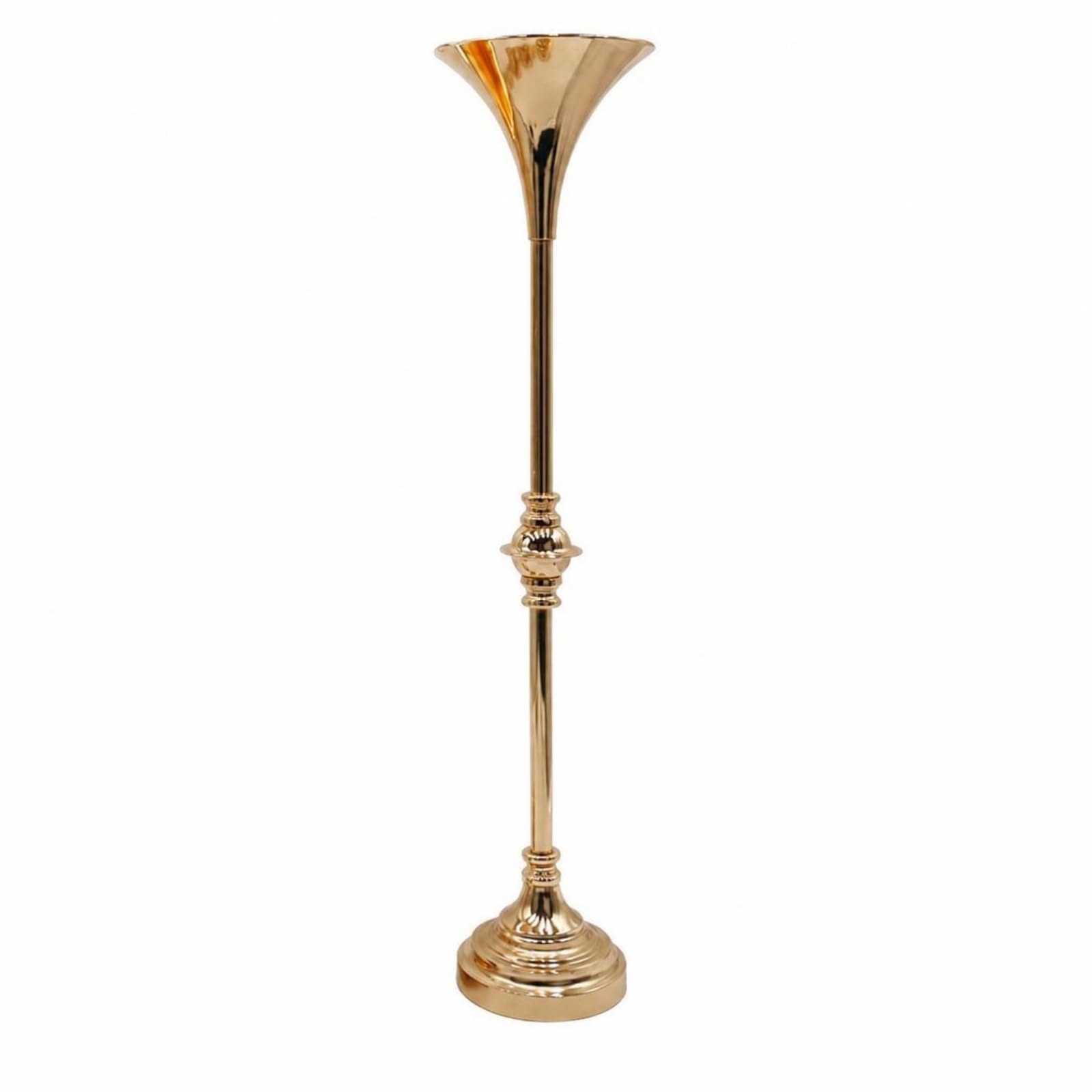 Colonne Florale Doré, Grand — 17 × 14 × 77 Cm