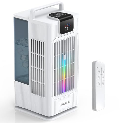 4-in-1 Verdunstungskühler Kühlventilator,Tragbarer Luftkühler mit Fernbedienung...