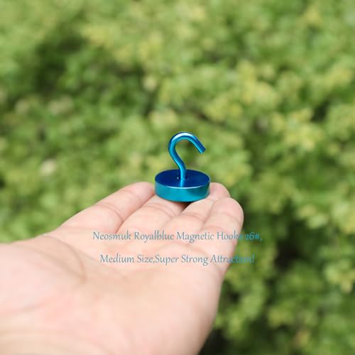 Image of Neosmuk Magnetic Hooks Steel Tube Design for Cruise,80lb+ RoyalBlue,10 Pack