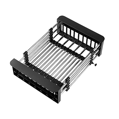 ceasnitis Panier de vidange d'évier Extensible, égouttoir télescopique pour évier de Cuisine, Panier de Rangement pour évier pour Vaisselle, Vaisselle, Fruits, légumes