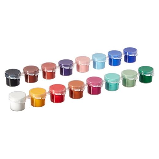 Delta Creative Paint Pots Set with Paint and Brush for Outdoors, (16 Colors)