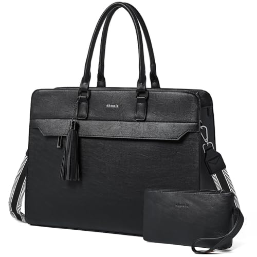Shrrie 15,6 pouces sac pour ordinateur portable pour les femmes,Sac de travail résistant à l'eau sac portable,Valise avec sac à main