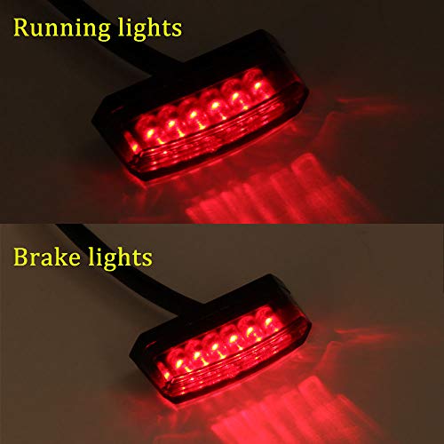 DREAMIZER 12V 6 LED Motorrad Rücklicht Universal Motorrad Heckleuchten Rückleuchte Bremsstopp Lampe
