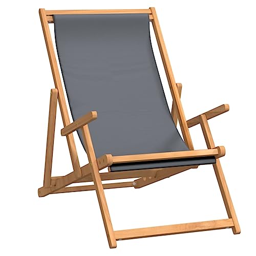 Silla de playa plegable en madera maciza de alta calidad 4