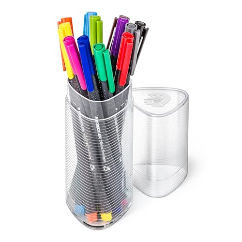STAEDTLER Fineliner Pens - triplus - 12 Assorted Colours in Reusable Case - Pack of 12, 334 PR12