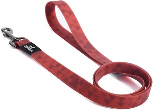 4FT Waterproof Dog Leash, Odor-Free & Quick-Dry Design, 360 Swivel Clasp, Pet Lead for Small, Medium and Large Dogs Small, Red