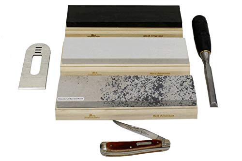 Arkansas Sharpening Stone Set - Wood Mounted 10" #TOP1