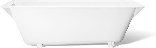 Miniatura 11 de KOHLER 850-0 Tea-for-Two - Bañera de hierro fundido de 60 x 32 pulgadas, para alcoba o empotrada, diseño espacioso, superficie antideslizante