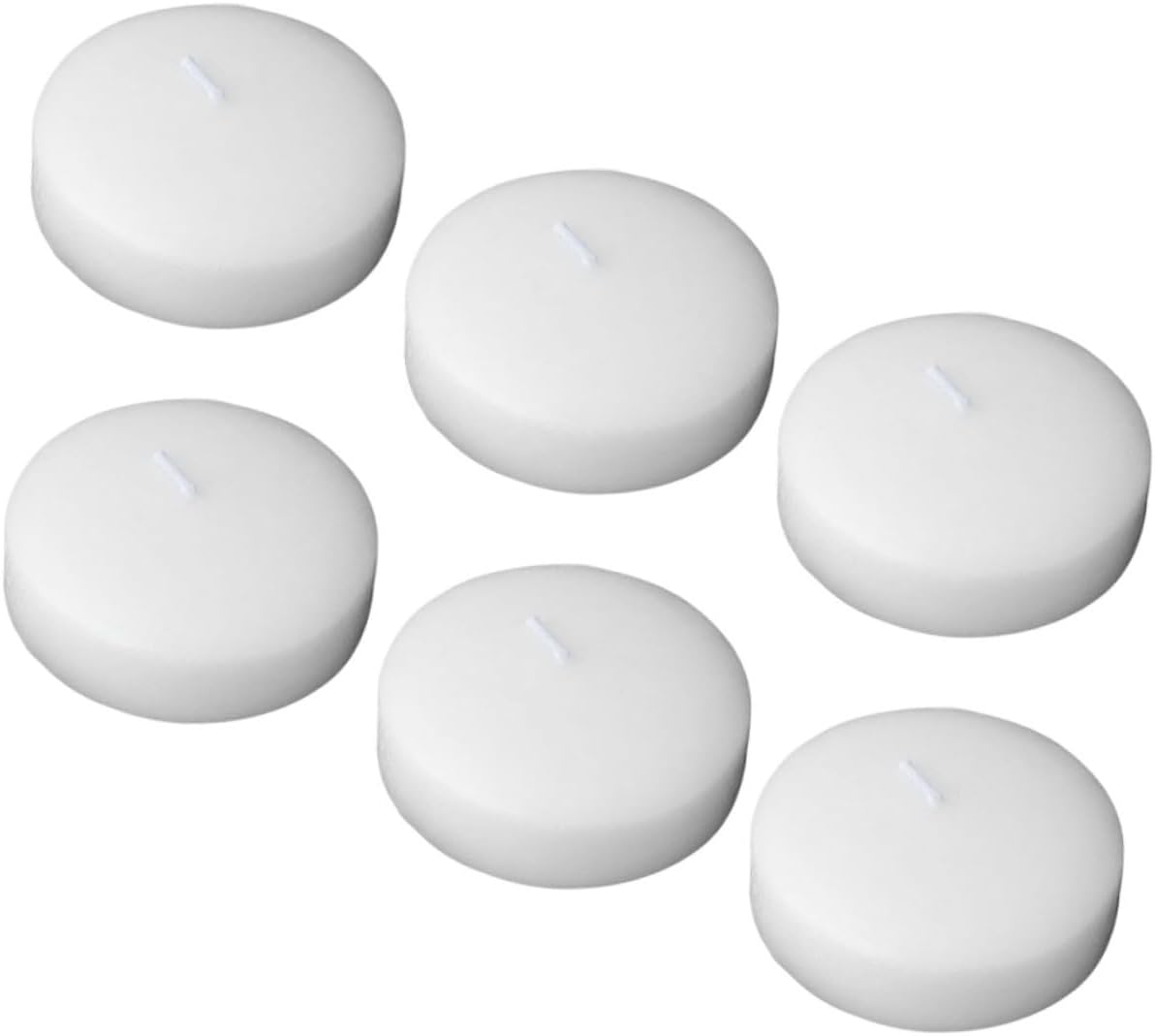 6pcs Unscented Small Floating Tea Candles 4.5x2.5cm Compact Decorative Wedding and Party Candles for Romantic Dinner and Festival Decorations