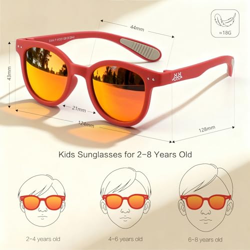 Image of EYEBUDDY Kids Toddler Sunglasses Age 2-4 /3-5 Boys Girls Polarized UV Protection Sun Glasses for Age 2-8