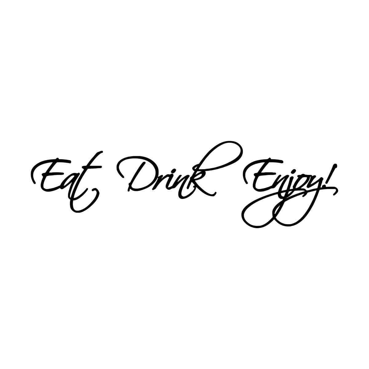 Lzhouting Wall Stickers 1539 Eat Drink Enjoy Wall Decal Kitchen Sticker Dining Room Diner Quote Words Wall Sticker Home Dining Room Decor Vinyl Decal Small - 17X57cm