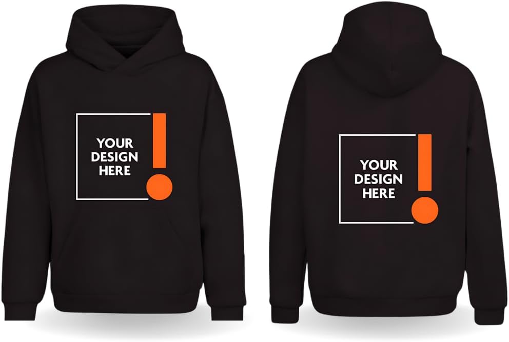Print Souq Personalized Hoodies (Front and Back) | Hoodies for Men and Women | Perfect for Football, Gym, Casual Wear | Great Gift Idea