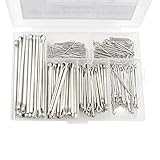 Rianpesn 230 Stück Splint aus verzinktem Stahl - 6 Splinte in verschiedenen Größen Sortimentskit,Clip Key Fastner Fitting Sortiment Kit für Automotive, Mechanik, Autowerkstatt