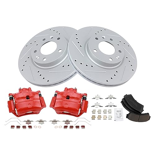 Image of TRQ Performance Front Brake Pad & Rotor Kit | For 2006-2013 Ford Lincoln Mazda Mercury