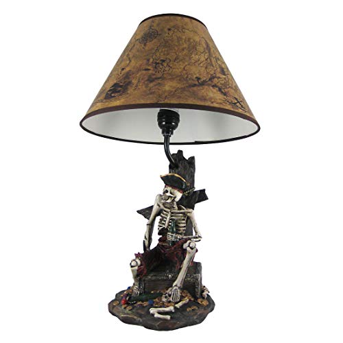 21-Inch-Pirate-Skeleton-Caribbean-Table-Lamp-With-Treasure-Map-Shade-Nautical-Desk-Light-Beach-Home-Decor