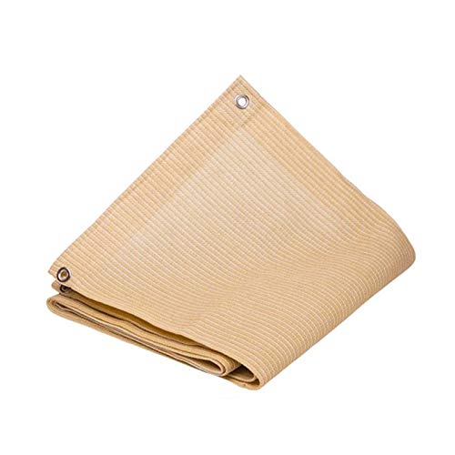 HLMBQ Beige Malla Ocultación Malla Sombreo 90% de Cobertura Resistente a los Rayos UV Planta carport balcón jardín 2x1m 3 x5 m 5x8m con Ojales y cordón Cover