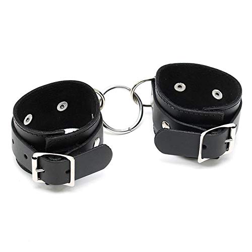 Menottes chevilles bondage noir with anneau de retenue taille unique