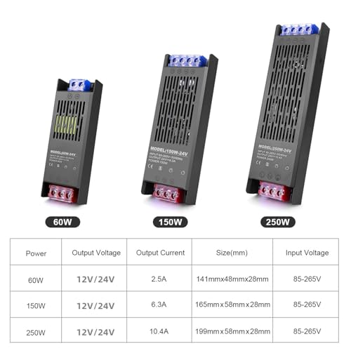 Alimentation LED 12V transformateur 150W stable anti-surchauffe pour bande LED - 2