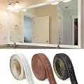 WADILE 180" x 1.57" 3D Wall Edging Self Adhesive, Pattern Molding Peel and Stick Wallpaper Border, Flexible Wall Base Moulding Trim Mirror Border Wall Lines White, 2PC