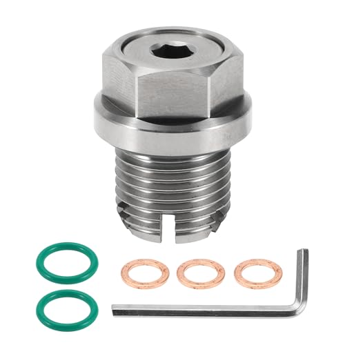 TUCKBOLD Boulon De Vidange D'Huile Pour Voiture, Moto, Bateau, Anti-Fuite, Réparation De Filetage De Vis De Bouchon Vidange D'Huile Moteur, Ton Argenté Avec...