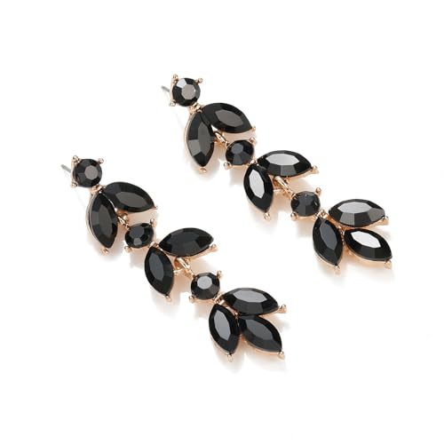 Wedding Rhinestone Dangle Earrings Elegant Bridal Crystal Drop Earrings for Women Bridesmaids Guest Party Prom