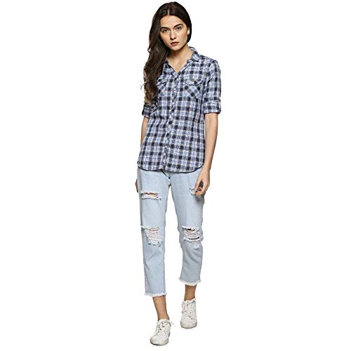 Image of Campus Sutra Women's Checkered Regular Fit Shirt