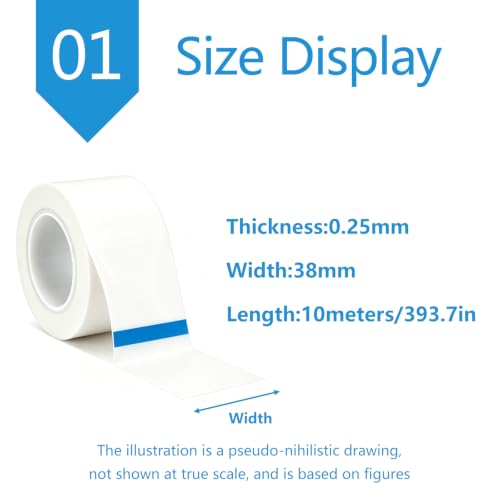 Cinta de teflón PTFE blanco de 3,8 cm para sellar componentes mecánicos y envases 3