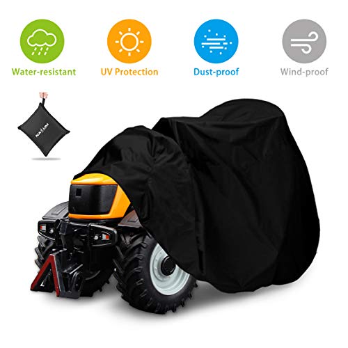 NASUM Riding Lawn Mower Cover, 600D-Upgrade Tractor Cover Fits Decks up to 54"