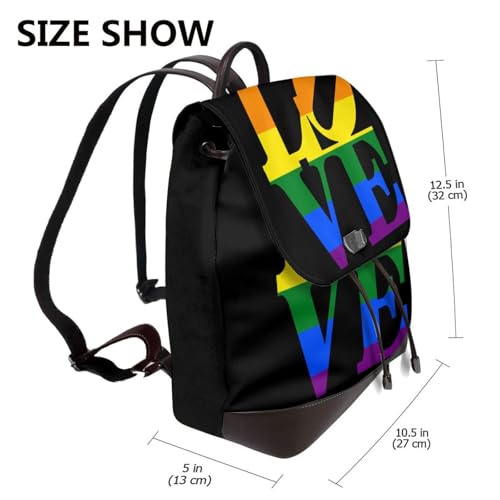 LGBT Gay Pride Microfiber PU Leather Backpack Lightweight Daypack Bag for Travel Business Commute Gym2
