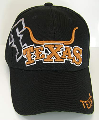 Texas Longhorn y bandera del estado gorra ajustable miniatura 2
