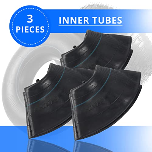 Image of AR-PRO Combo Pack 15x6.00-6 Lawn Mower Tires (2 Tires+3 Tubes) - 4 Ply Replacement Tires and Tubes Heavy Duty for Lawn Garden Yard Tractors and ATVs
