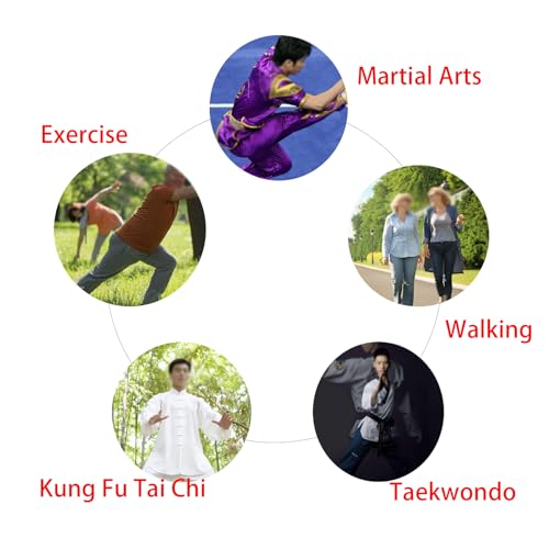 UCUZMI Ladies Leather Martial Arts Shoes, Fashion Tai-Chi Kung Fu Sneakers Anti-Slip Walking Sport Fitness Shoes with Chinese Character2