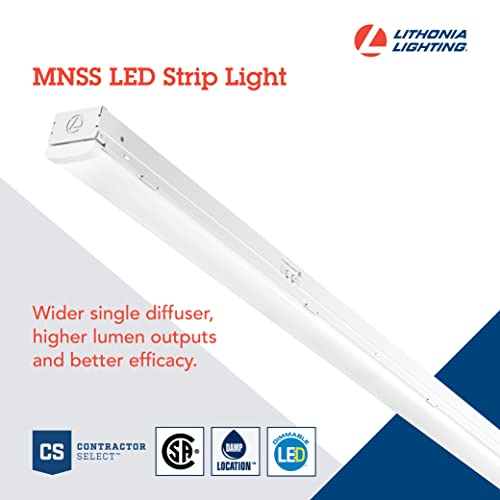Image of Lithonia Lighting 1 Light LED Strip Light, 4 Foot Linear LED Ceiling Lighting Fixture, Adjustable Lumens, Selectable White Light Color, Dimmable, MVOLT (MNSS L48 ALO3 MVOLT SWW3 G1)