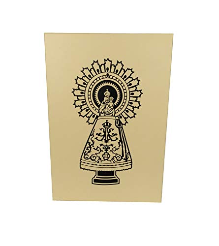 Figura de la Virgen del Pilar de Resina 20 cm (con Manto)