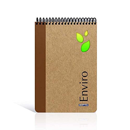 Bloc de papier kraft A4 Gıpta Enviro à spirales avec 100 feuilles quadrillées