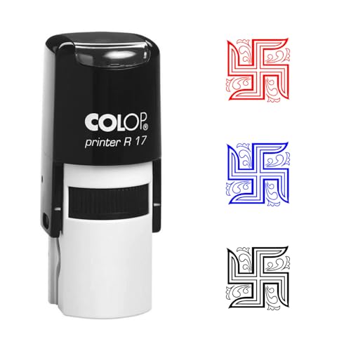 Custom 5/8'' Deepawali Self-Inking Stamp with Swastik Symbol – Happy Diwali - Personalized Stamp for Festivals, Cards, and Gifts