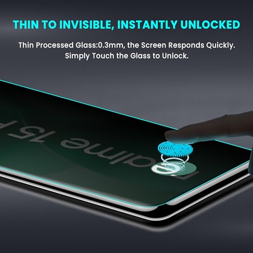 Image of FIRST MART Anti-Spy Privacy Tempered Glass for Realme 15 / Realme 15 Pro - 9H Screen Protector, Anti-Peeping, Bubble-Free, Edge to Edge [2 Pack]