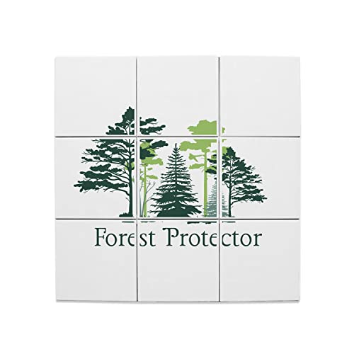 Carreaux céramique Forest Protector lot de 9 faïences murales d'exception