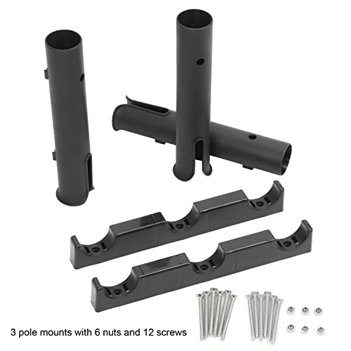 Support de canne à pêche en plastique durable et léger à 3 tubes intégrés